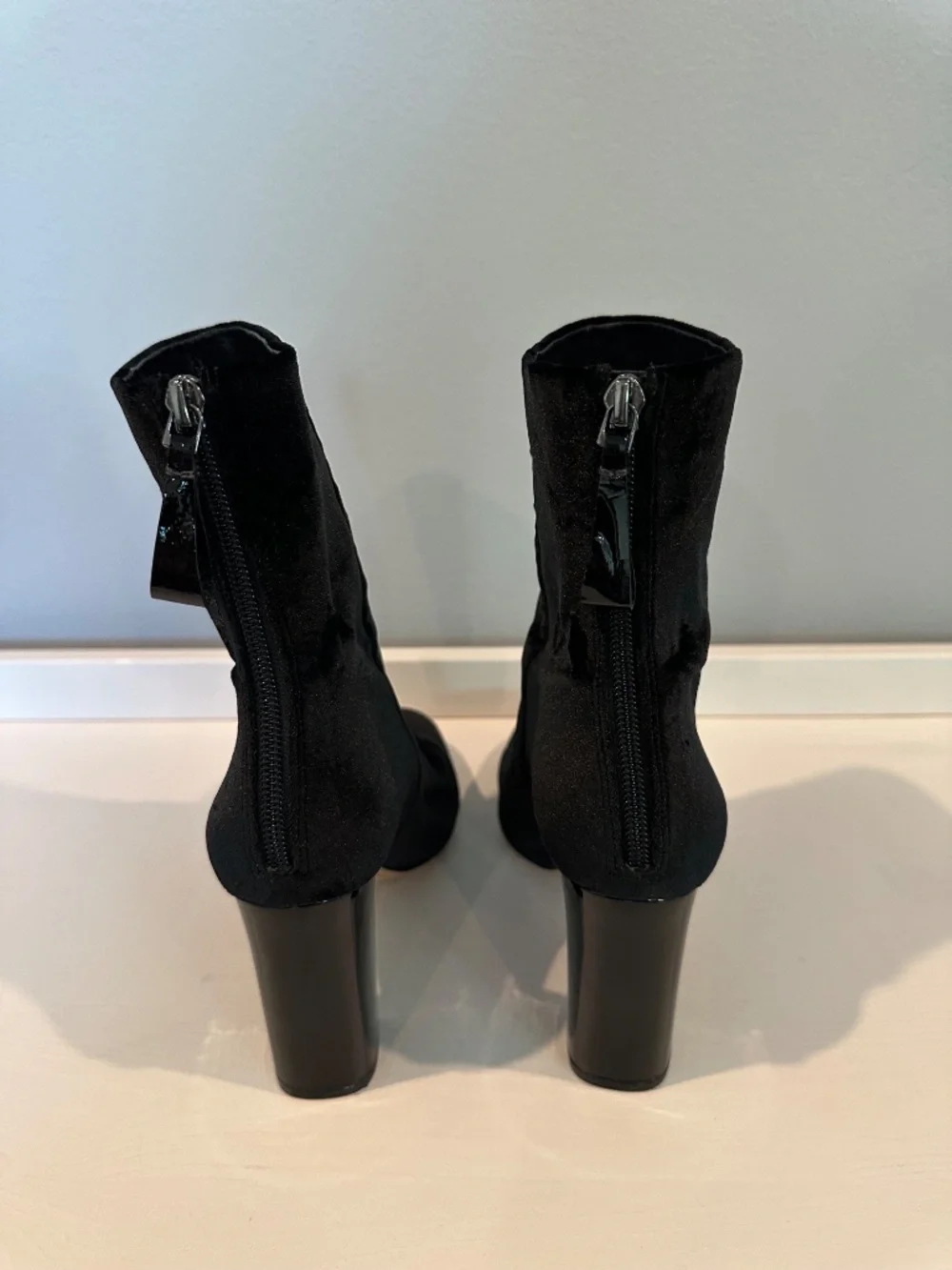 Alexandre Birman Black Velvet Boots Size 39